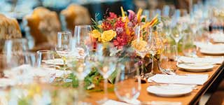 Wedding table setting